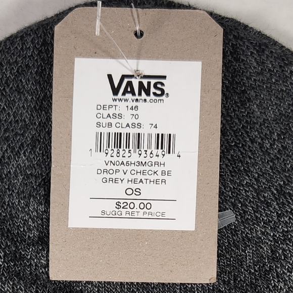 NWT Men's Vans Drop V Check Beanie - Picture 2 of 4